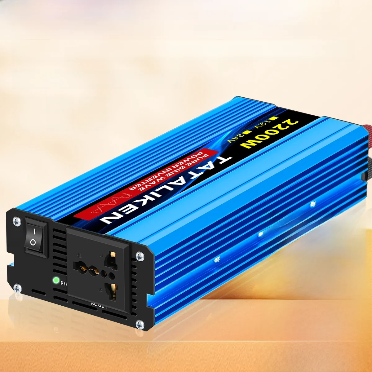 Inwerter sinusoidalny 1000W-4000W DC 12V i 24V na AC 220V 50Hz, przetwornica napięcia, ładowarka, adapter, uniwersalne gniazdo. — zdjęcie 2