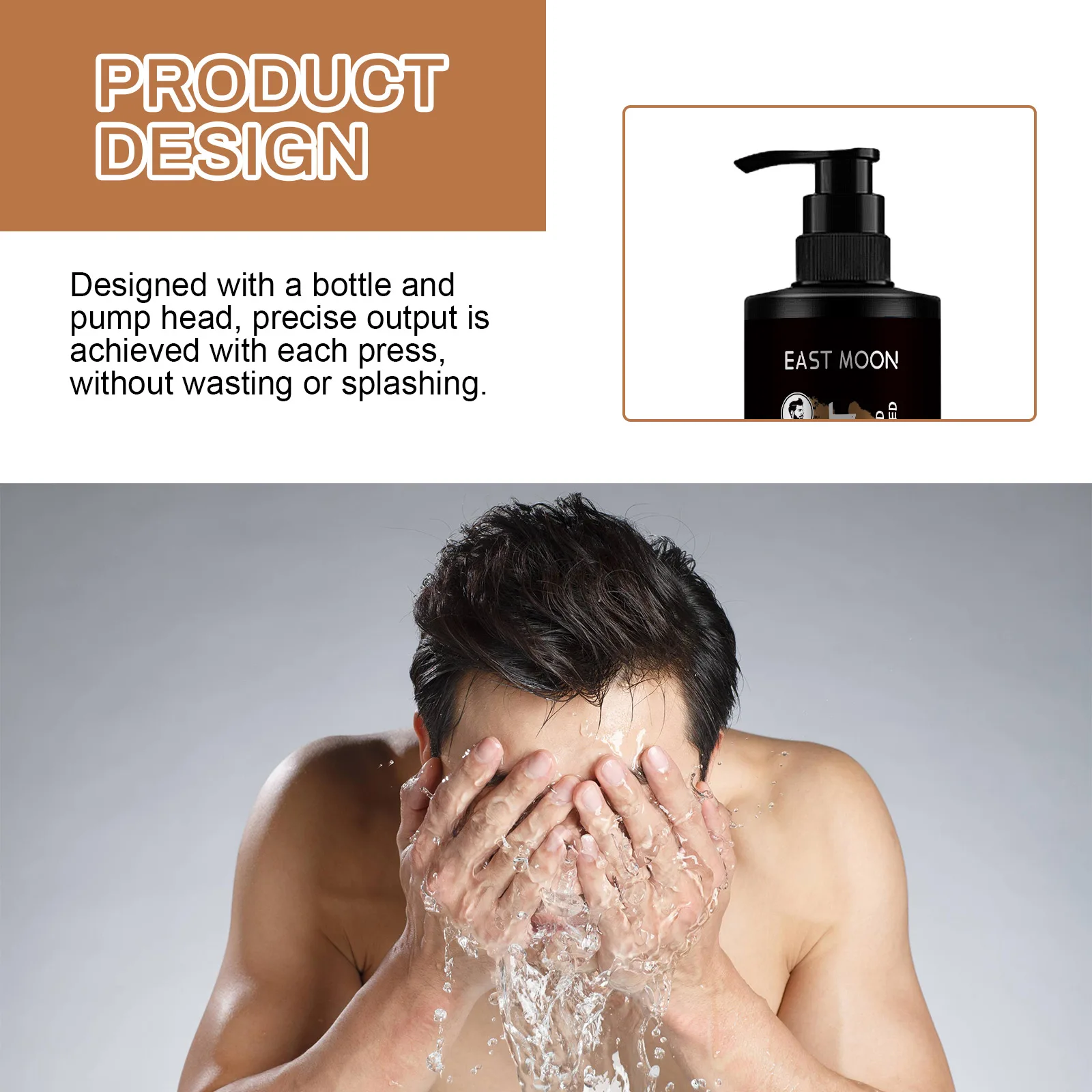 East Moon 100g Men Shrink Pores Facial Cleanser Oil Control Moisturize Exfoliate Face Anti Acne Hydrating Refresh Face Cleanser - Image 2