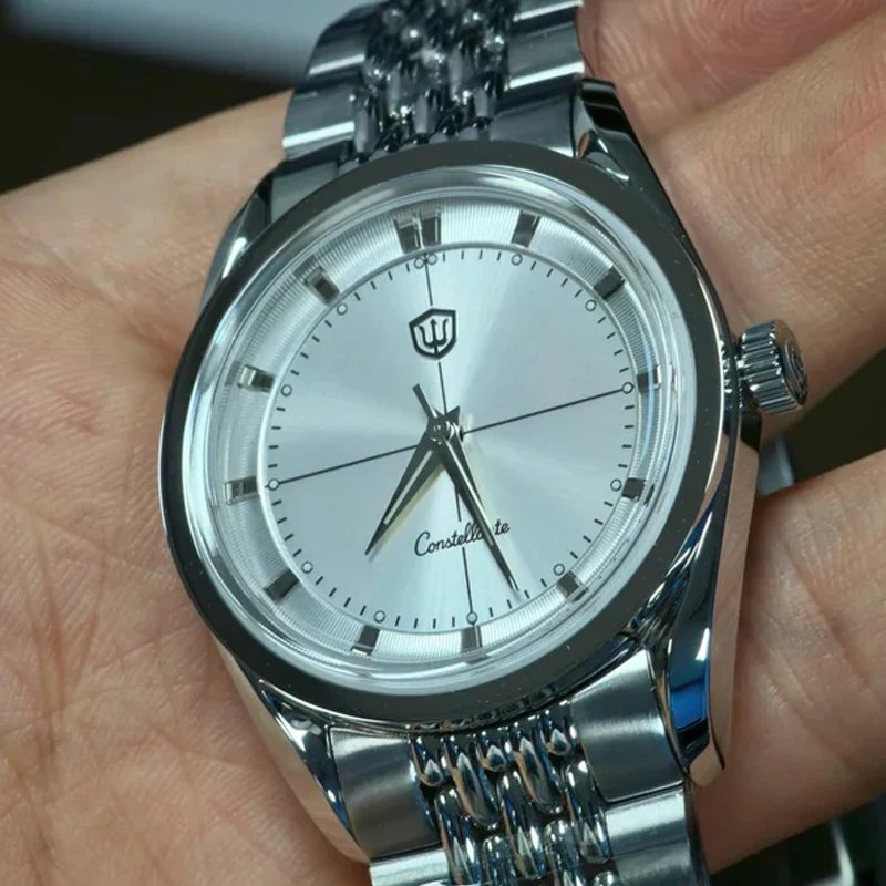 Watchdives WD1954 القطب الشمالي الكلاسيكي 36 مللي متر ساعة VH31Sweep الحركة الثانية 316L ساعات من الفولاذ المقاوم للصدأ الياقوت كريستال لومينوفا