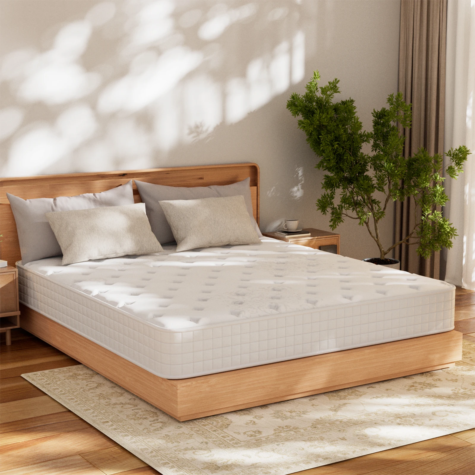 Matras hoogte 20 cm, vier maten beschikbaar, gevoerde verenmatras + mousse, zero pressure, gemiddelde stevigheid - afbeelding 2