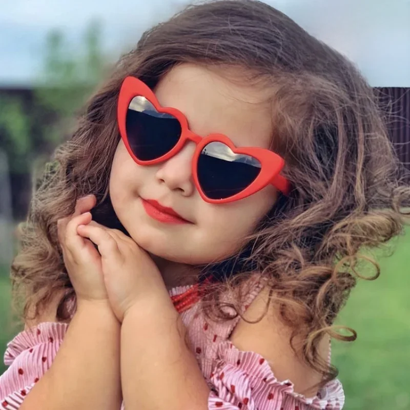 2024 nowe dzieci kreskówki serce słonecznikowe okulary przeciwsłoneczne dziewczyny chłopiec dzieci Outdoor okrągłe okulary przeciwsłoneczne UV400 okulary przeciwsłoneczne dla dzieci — zdjęcie 2