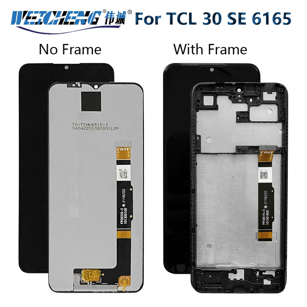 

For TCL 30 SE 6165D/6165H/6165H1/6165A/6165A1 LCD Display and Touch Screen With Frame 6.52" hone Accessories For LCD With Tools