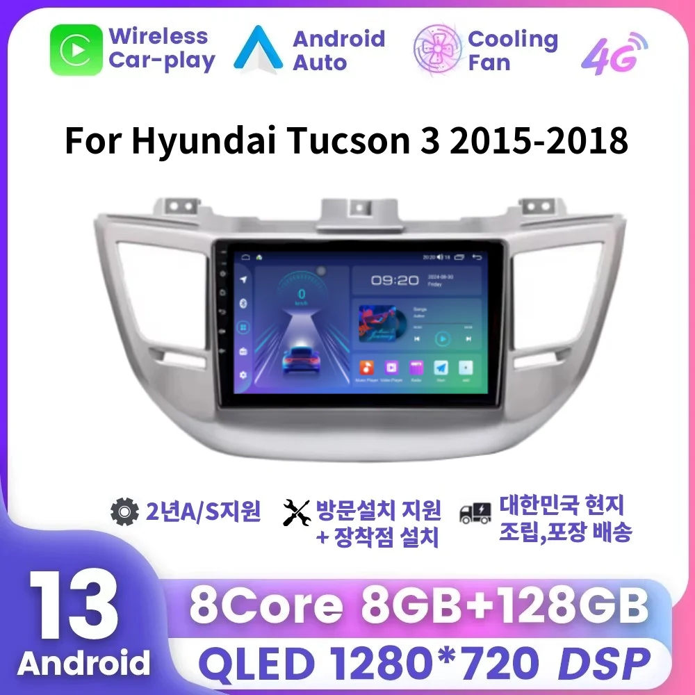 Hyundai All New Tucson TL 9 ”2015-2018 Android navigation 8 core RAM 8G storage 128G