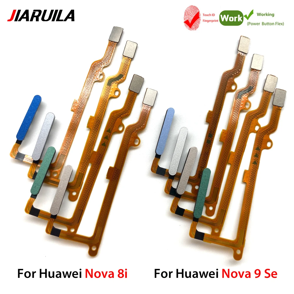 10 PCS Fingerprint Home Button Connection Flex Cable Ribbon For Huawei Nova 8i Nova 9 Se