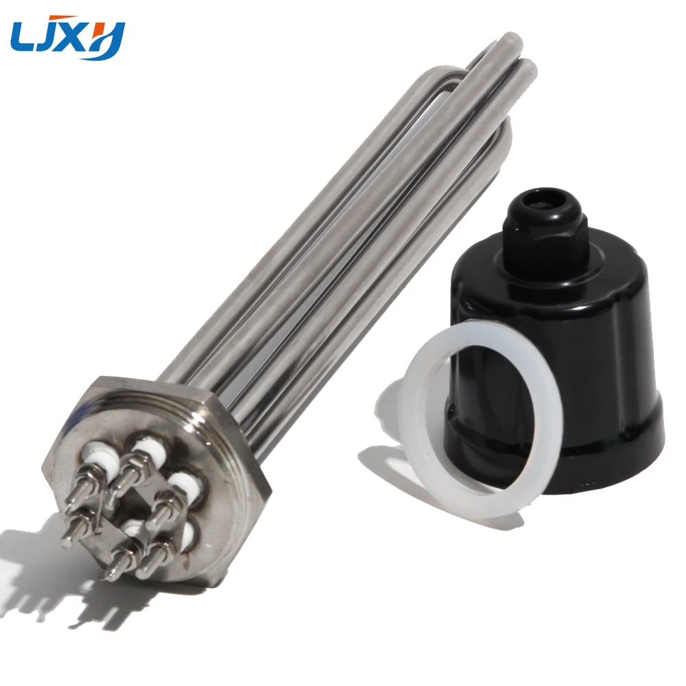 LJXH Immersion Heating Element Pipe Replacement 304 Stainless Steel 220V/380V DN32(41mm) 3KW/4.5KW/6KW/9KW/12KW