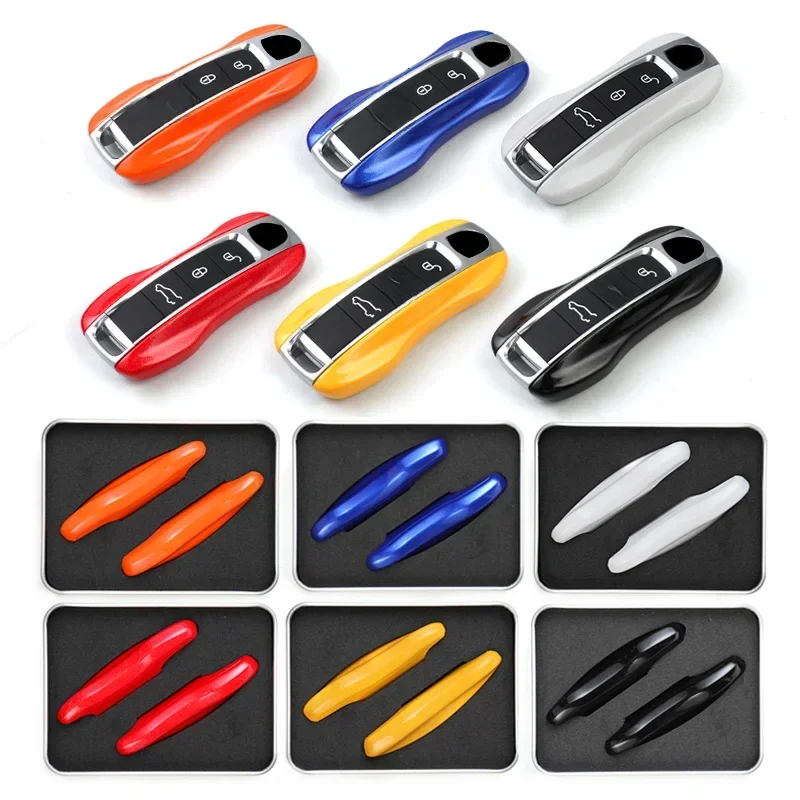 2 pièces coque de clé intelligente housse pour Porsche nouveau Cayenne Panamera 911 992 Taycan étui de clé de voiture accessoires de voiture étui de protection