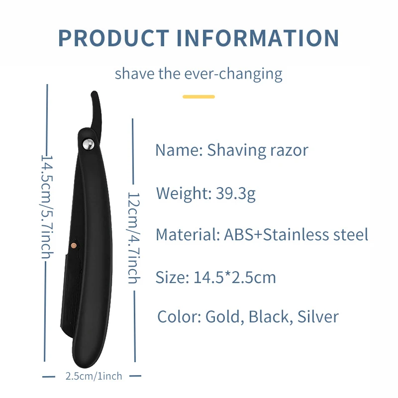 سعيد الحلاقة الحلاقة الرجال الحلاقة الحلاقة الفولاذ المقاوم للصدأ الحلاق الحلاقة اللحية إزالة الشعر أدوات للطي الحلاقة حامل بالجملة