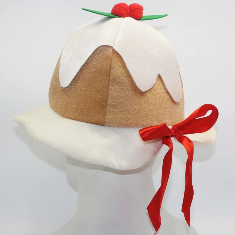 Chapeau de pudding de Noël unisexe pour hommes et femmes, père Noël, adulte