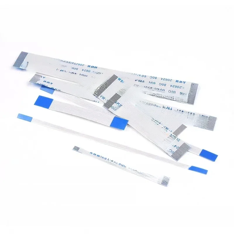 Câble plat Flexible FPC FFC, 10 pièces, 4/6/8/10/12/14/16/18/20 broches, pas 0.5MM 1.0MM AWM 20624 80C 60V 6/10/15/20/25/30/40 CM