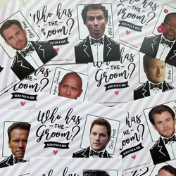 Who has the Groom Scratch off Card Funny Celebrity Bridal Shower Game Bachelorette Party Hen Party Winner Card Wedding Idea