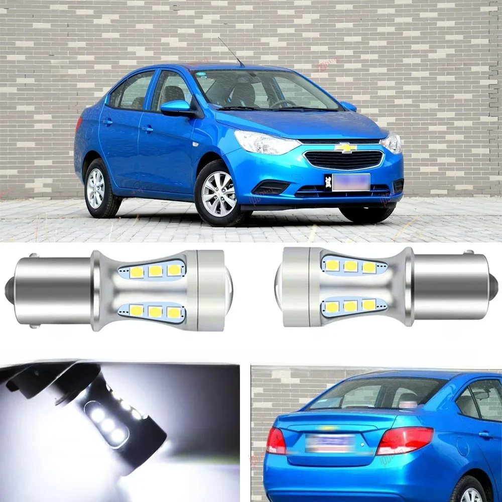 2 sztuk wolne od błędów 1156 LED przystanek hamowania ogon lampa projektorowa żarówki dla Chevrolet Sail 3 2014-2015 — zdjęcie 2