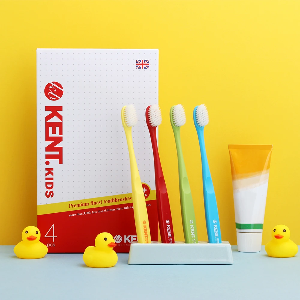 Kent Kids Toothbrush 4 Pus Mite Poler Antibacterial Toothbrush