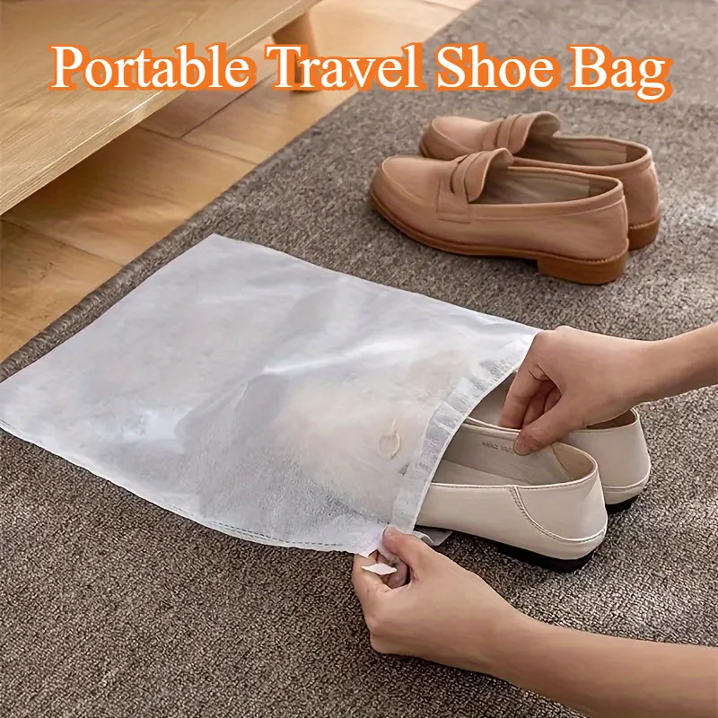 

5-Pack Travel Shoe Bags - Dustproof & Water-Resistant Drawstring Shoe Storage for Organization, Suitcase & Closet
