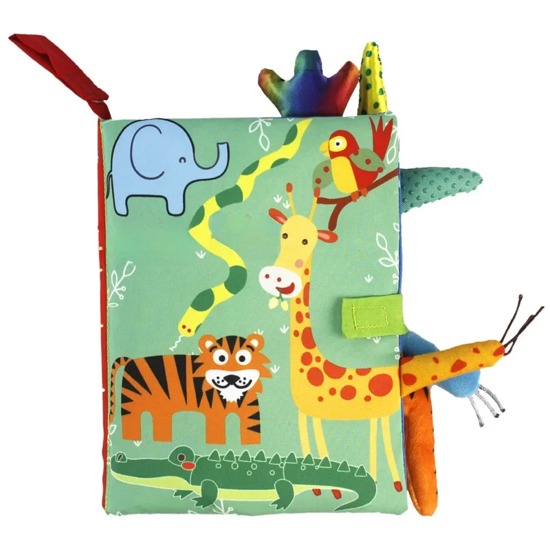 0-36M Baby Frühes Lernen Spielzeug Schwanz Tuch Buch eltern-kind-Interaktive Sound Papier Puzzle Tuch Buch rassel