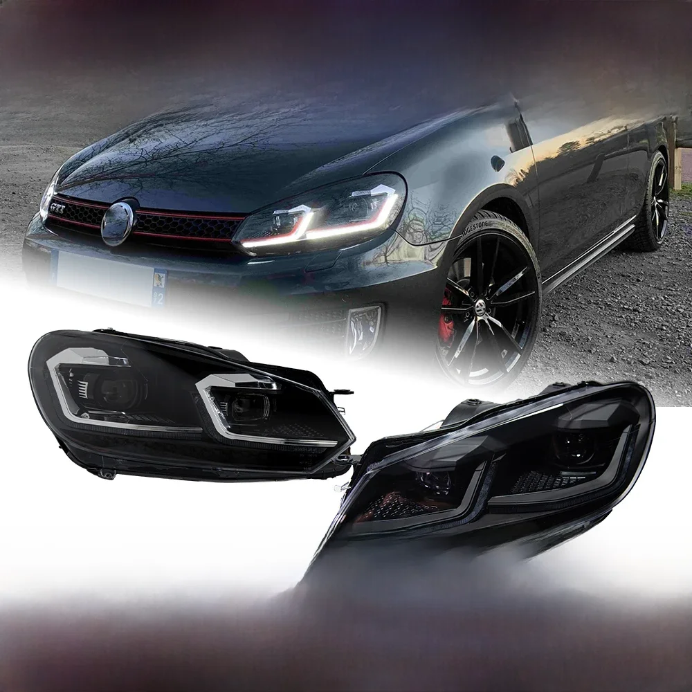 Światła samochodowe do VW Golf 6 Golf 6 MK6 Reflektor 2009-2012 R20 GTI Reflektor Drl Soczewka projektora Akcesoria samochodowe — zdjęcie 2