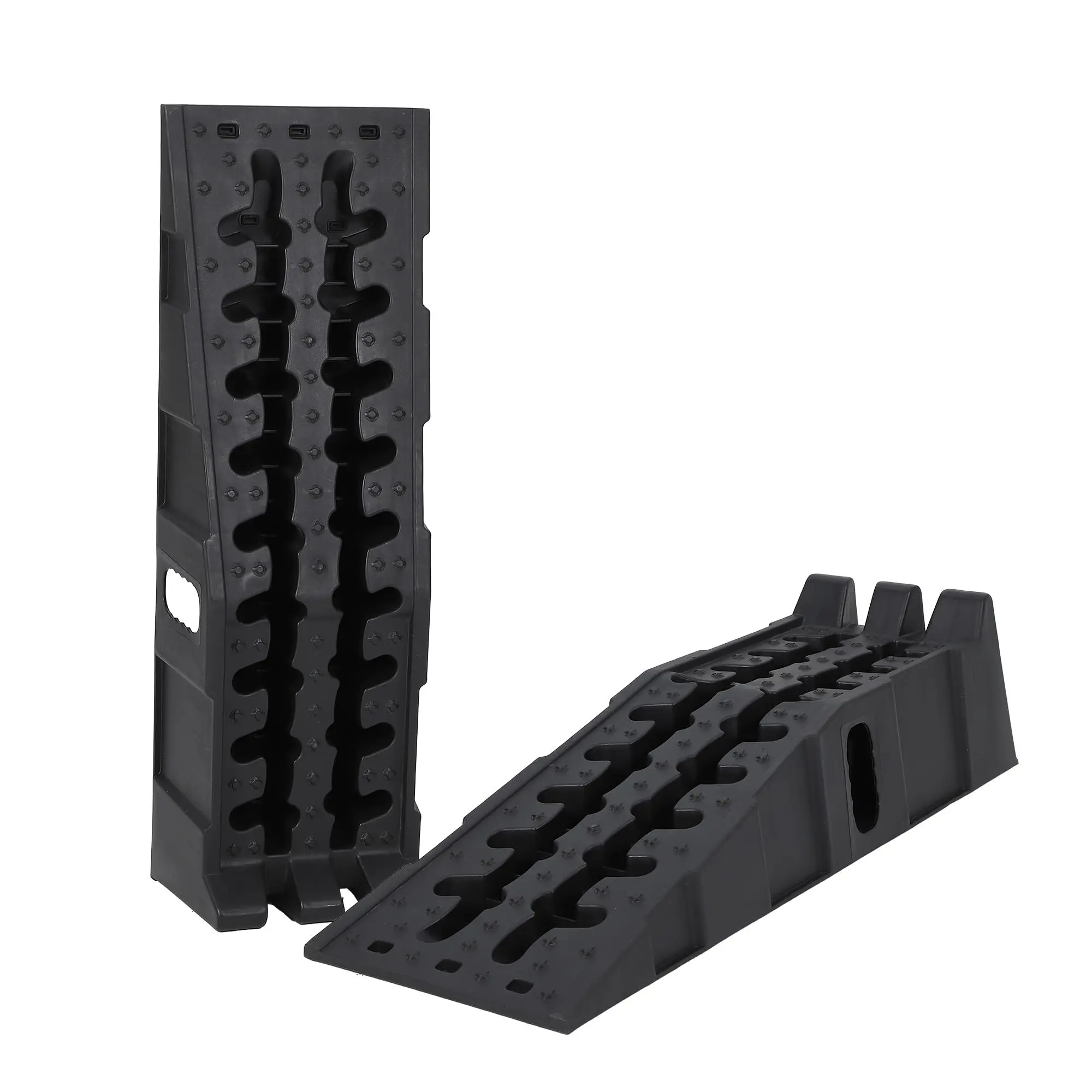 2 Pack Heavy Duty Low Profile Vehicle Service Ramp – 12,000 LB Capacity Car Ramp for Oil Change & Maintenance, 6.7