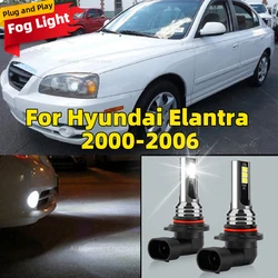 LED Front Fog Light Car Bulb Accessories 6000K Lamp For Hyundai Elantra 2000 2001 2002 2003 2004 2005 2006 Plug and Play
