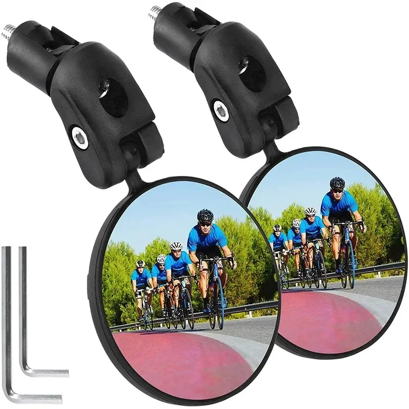 AliExpress 1/2PCS Universal Bicycle Rearview Mirror Adjustable Rotate Wide-Angle Cycling Handlebar Rear View for MTB Road Bike Accessories