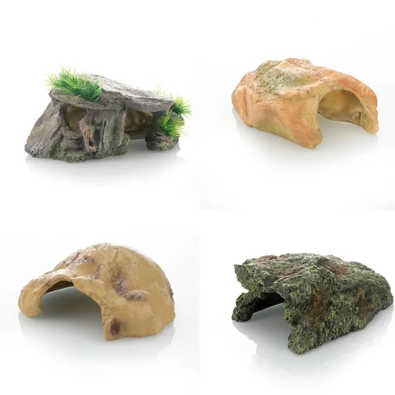 Reptile Hiding Hole Climbing Sunbathing Platform Turtle Hiding Hole Resin Decoration And Scenery Fish Tank Aquarium Landscape — zdjęcie 2