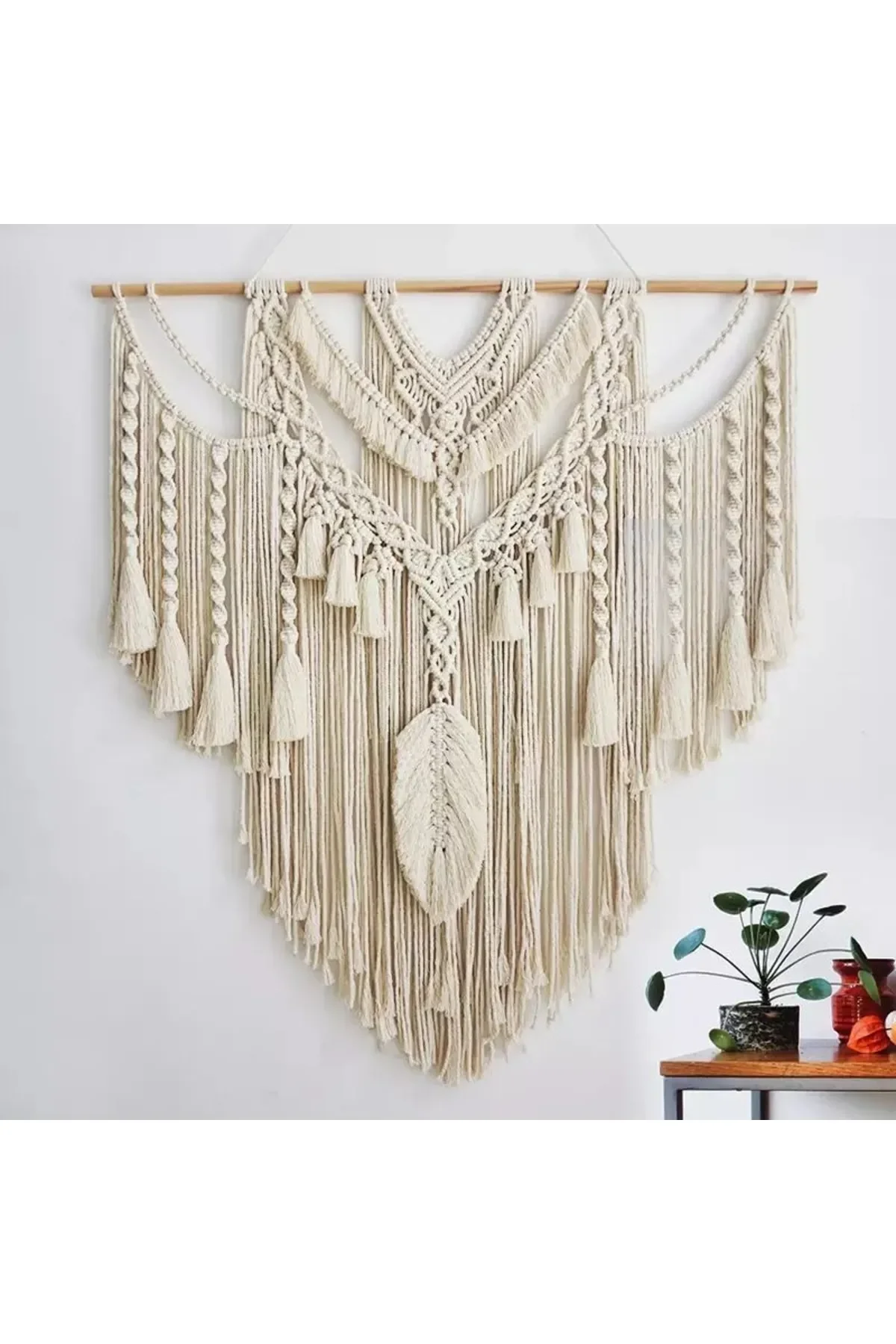 

Macrame Wall Hanging Tapestry with Tassels Nordic Handmade Bohemian Craft House Art Decoration Home Decor Living Room Bedroom