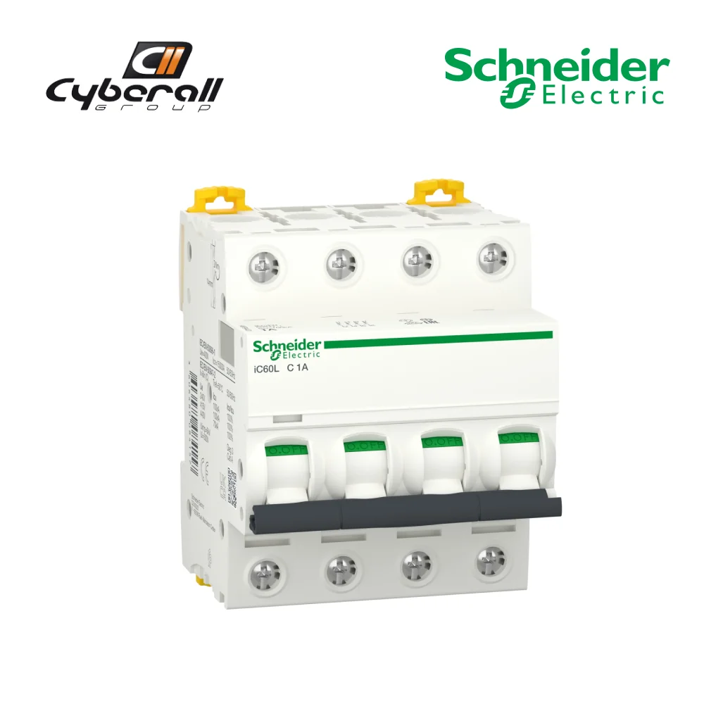 Schneider Electric-Cyberall-magnetic circuit breaker, iC60L, 4 pole, 1 A, C curve, 15000 A (IEC