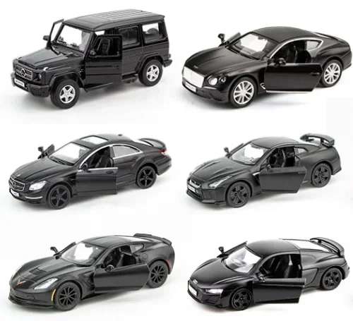 1:36 noir mat série Mercedes Benz G63 Lamborghini Huracan Camaro VW modèle Ford Raptor alliage modèle Simulation jouet voiture cadeau