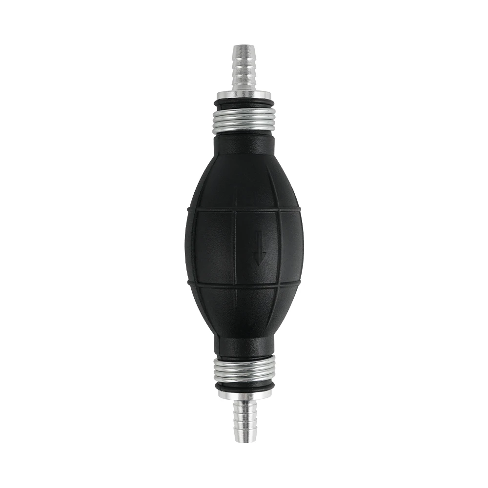 

6mm/8mm/10mm/12mm Rubber Metal Fuel Primer Bulb Hand Pump Diesel Petrol Gas Priming Non Return Valve Car Black Replacement