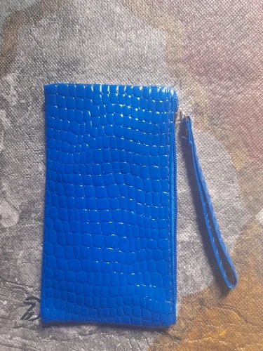Fashion Women Handbag Faux Leather Wallet Purse Zipper Closure Portable Solid Color Phone Handle Bag Long Wallet photo review