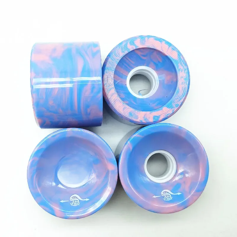 4 pièces 70mm 51mm 80 dur Longboard roue pour 70mm Skateboard pneu 80A Durable élastique PU Ruedas pour route rue Skate Board Rodas