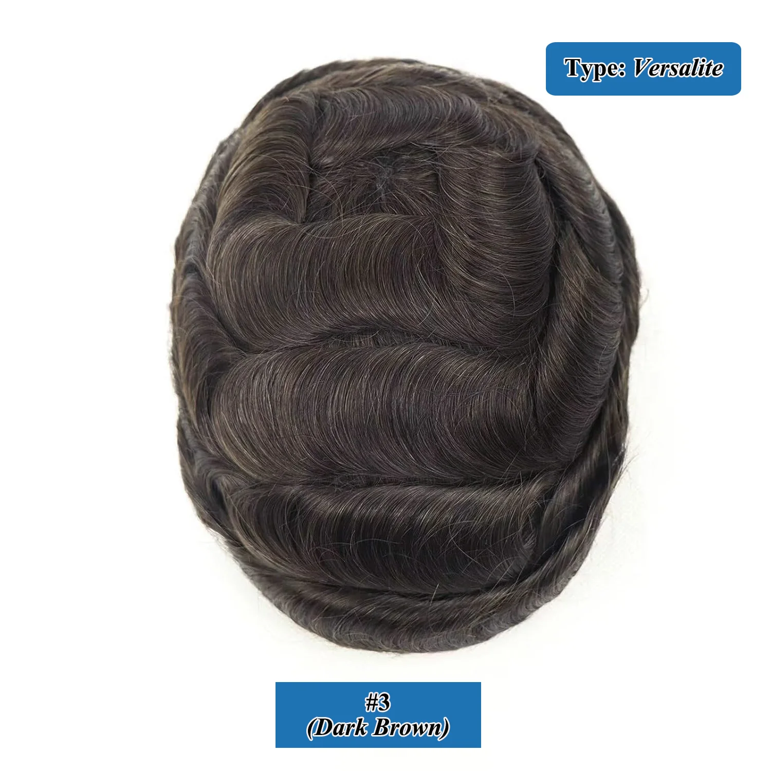 Men's Versatile Hair Replacement System, Durable Toupee