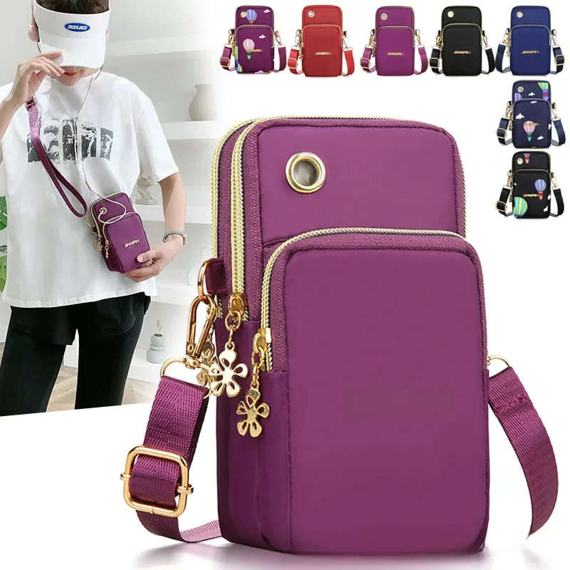 Mini bolsa crossbody para mulheres, bolsa para celular, mamãe, mamãe, pescoço pendurado, correndo