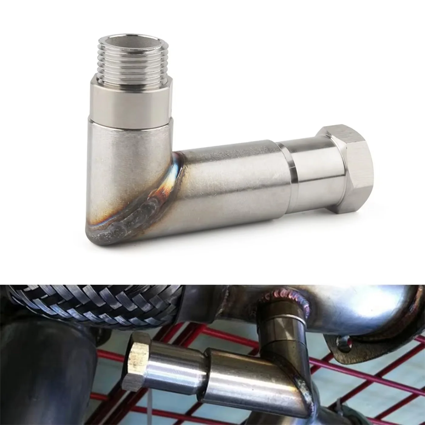 Auto-Sauerstoffsensor-Adapter M18 X 1.5 zur Beseitigung der Motorleuchtenwarnung, Katalysator-Kit