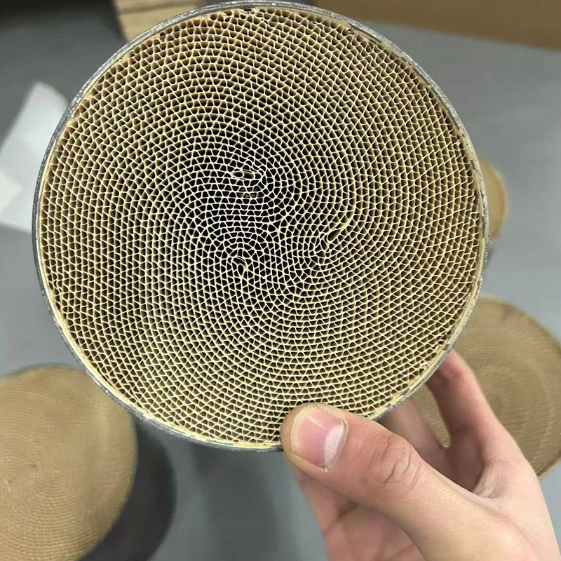 117x100mm super coating 200cpsi Metal Catalyst Converter High Temperature Resistant Metallic Honeycomb Catalyst for Sports car