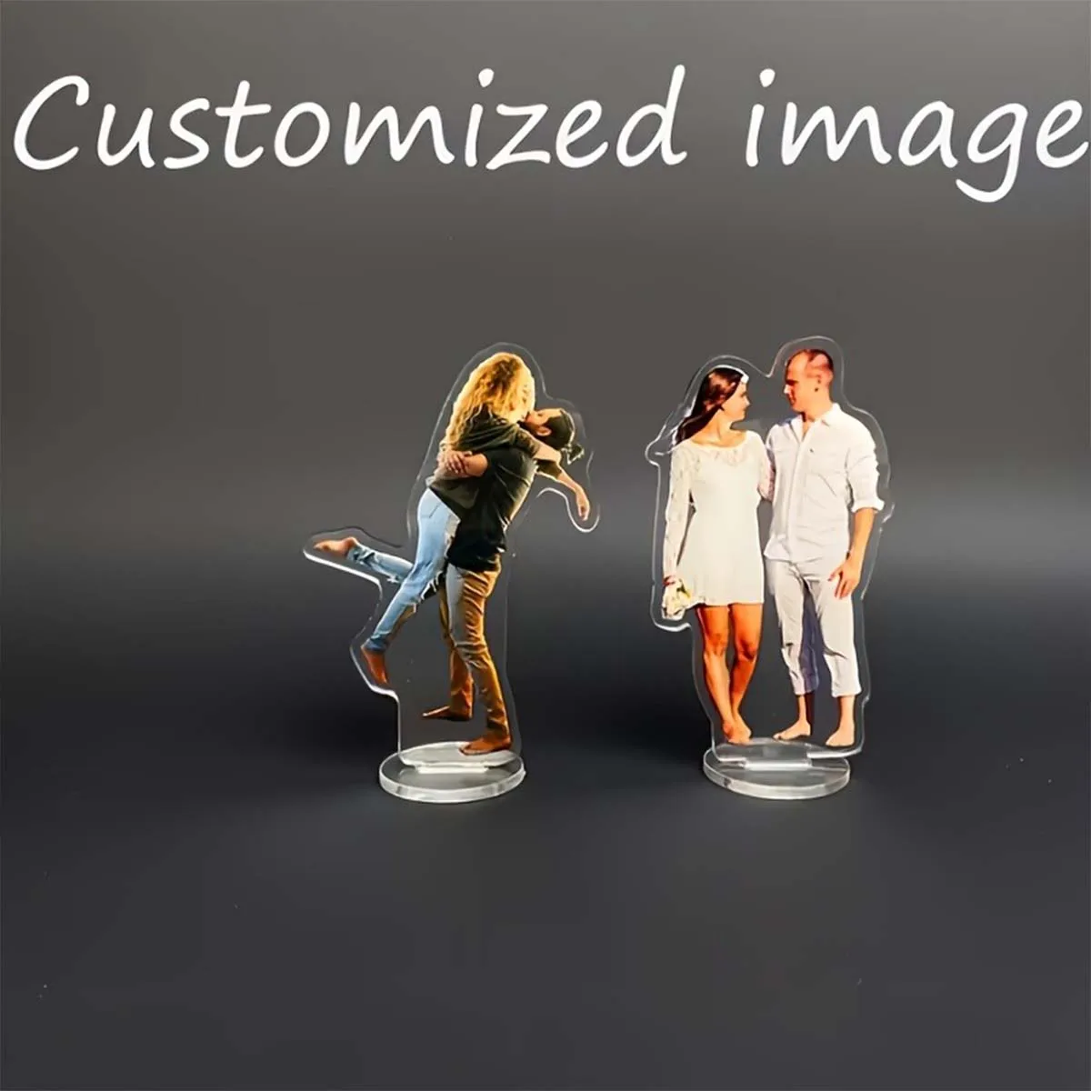 Custom Acrylic Commemorative Stand Desktop Decorative Figurine Birthday Wedding Party Souvenir Cherish Beautiful Moments