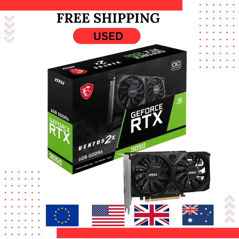 中古 MSI GeForce RTX 3050 VENTUS 2X E 6G OC グラフィックスカード