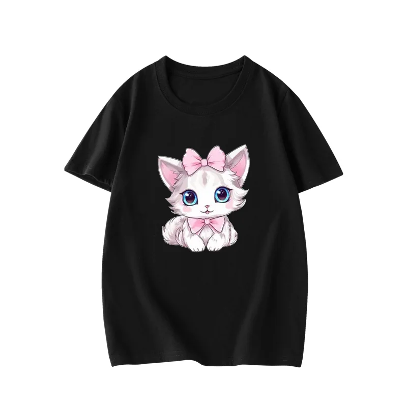 Summer Little Girls Clothing Cute Cat T Shirt& Cotton Tutu Skirt Fashion Korean Children Clothes Outfits 3-14years 2024