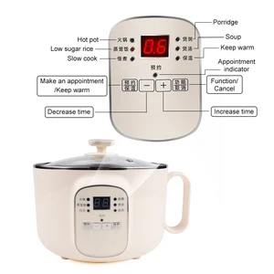 多機能低砂糖電気ライス炊飯器2.8L沸騰フライパンスープ鍋炒めフライパンの卵密猟者フードスチーマー 12ベストセールスエレクトリックスープポット-5