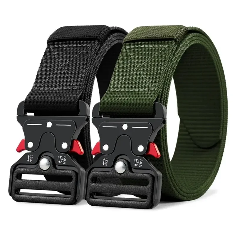 Ceinture d'extérieur multifonctionnelle pour hommes, toile de haute qualité pour nylon, ceinture de luxe pour hommes, jeans de sport pour femmes