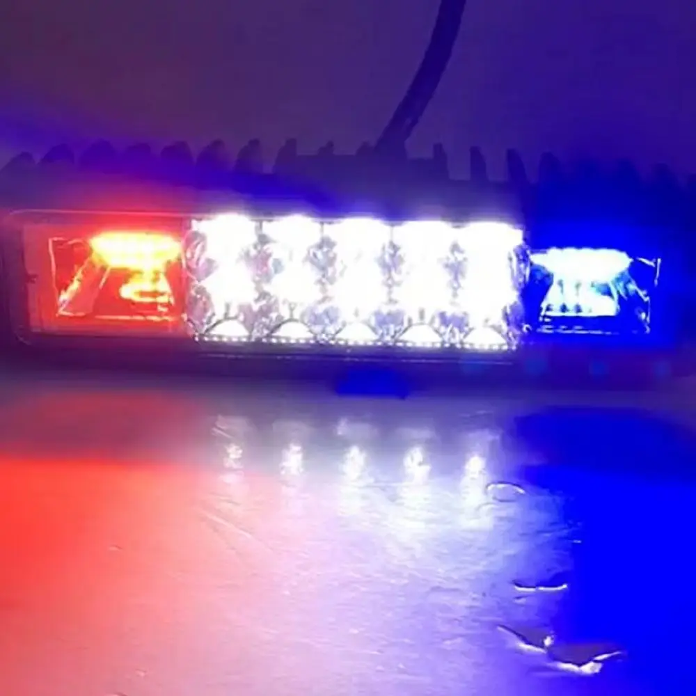 

SXMA LED6445 Work Light Rectangle High/Low Beam Search Light 16W Strobe Lights for Truck Car Off-Road Vehicles