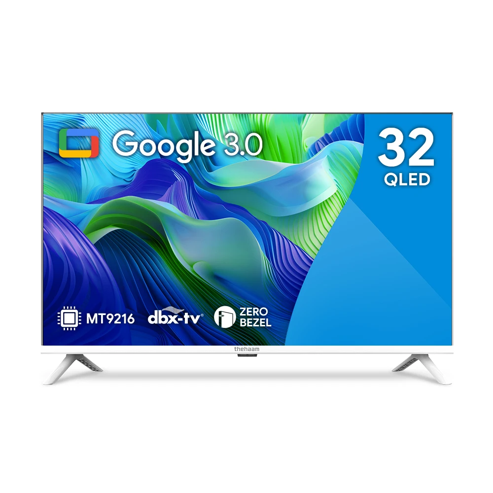 더함 노바 32인치 화이트 배젤 구글OS QLED 스마트TV NA321QLED VA SH WHITE