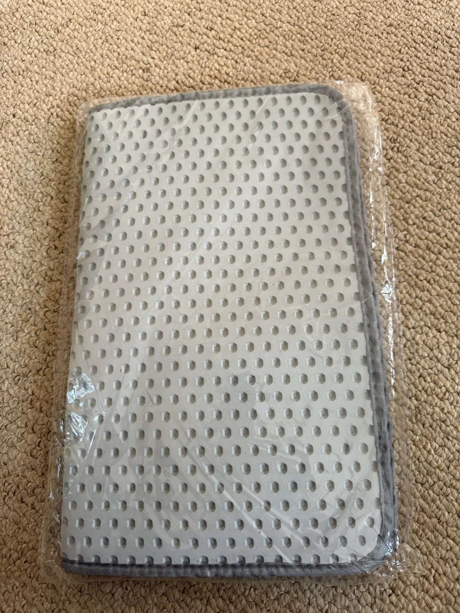 Customer review photo for Honeycomb Cat Litter Mat