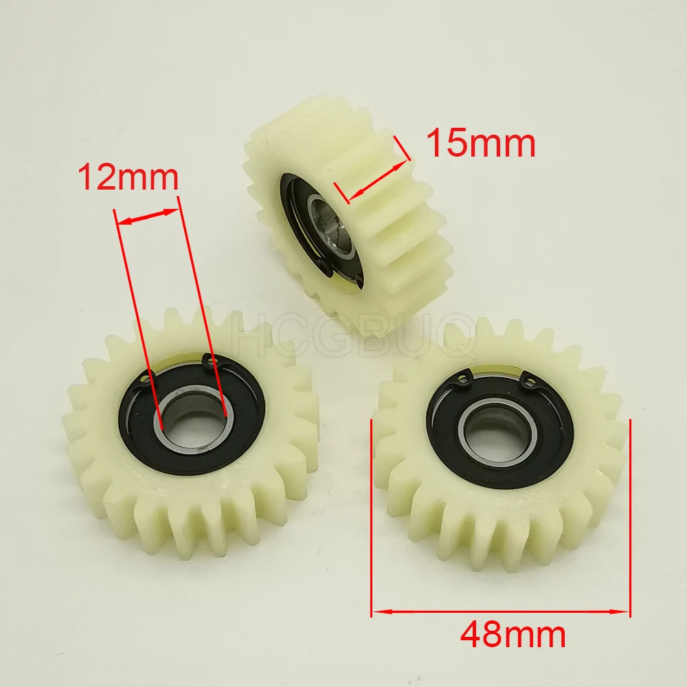 22T 48x15mm Planetary Gear Plastic Gears With 12mm Bearings Wheel Hubs For Electric Scooter Bike Nylon Motor Gear E-bike Parts