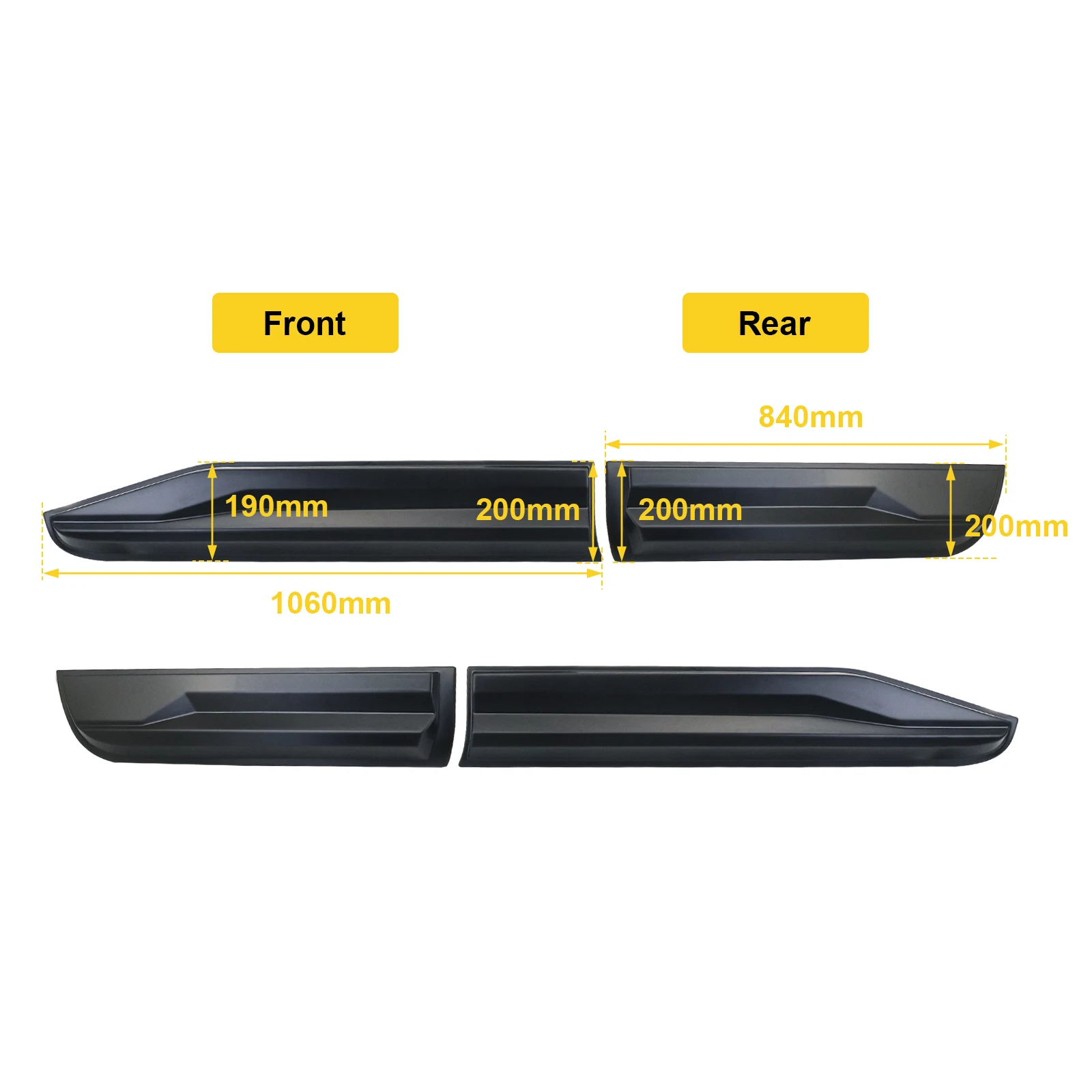 Side Door Trim Guard Body Cladding Protector Door Molding For Ford Ranger T9 2023 2024 WILDTRAK SPORT XLT XLS XL Car Accessories