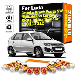 ZUORUI LED Interior Map Dome Light Kit For Lada Granta Grant Vesta SW Niva Kalina Largus XRAY Priora Samara 110 111 112 Canbus
