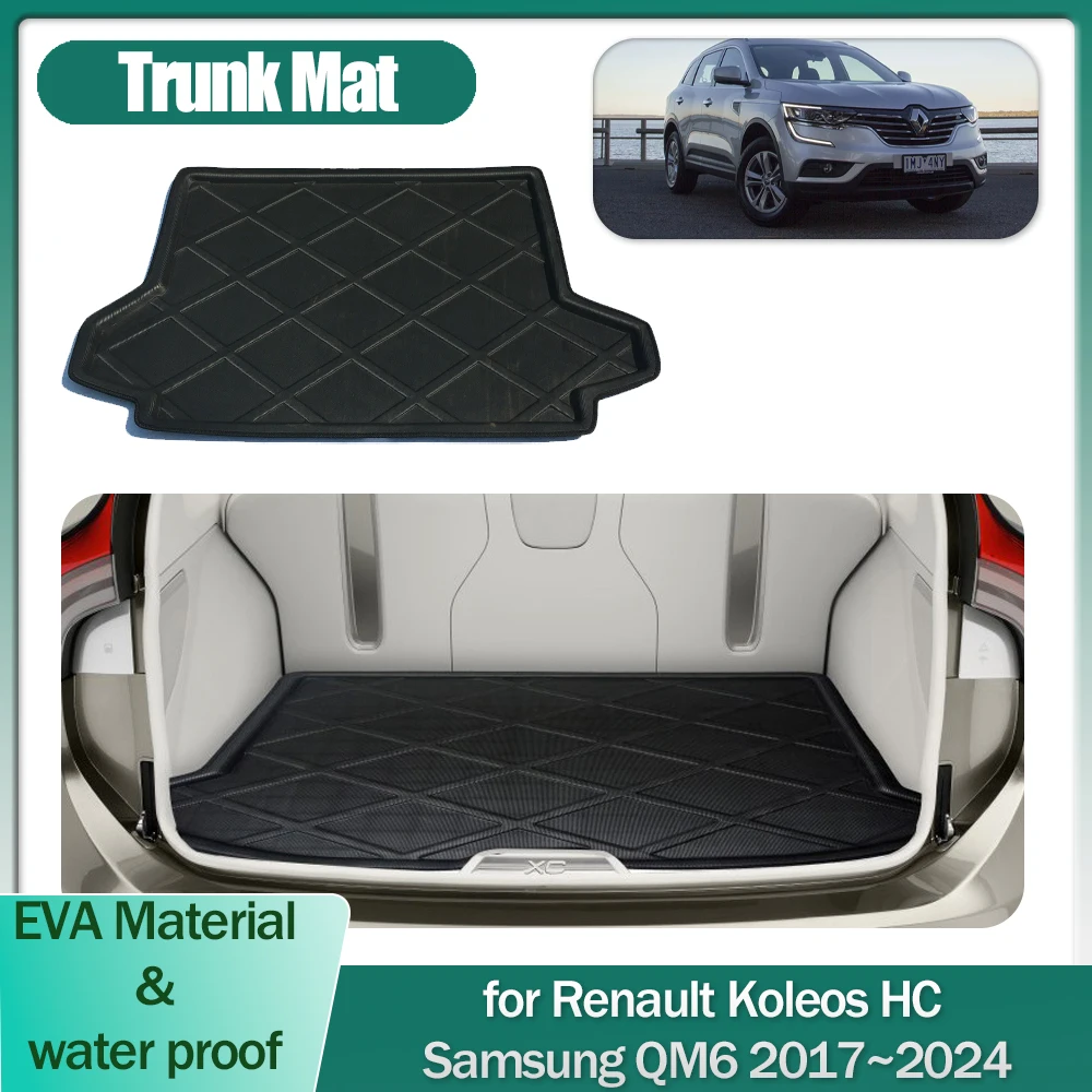

Car Trunk Mat for Renault Koleos HC Samsung QM6 2017~2024 Luggage Boot Liner Cargo Floor Carpet Waterproof Cover Pad Accessories
