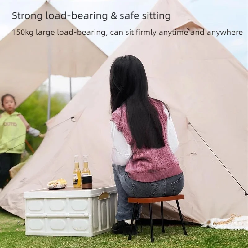 Ultra-light Aluminum Alloy Portable Storage Outdoor Camping Pony Folding Chair Portable Folding Fishing Stool Pony Stool image 4