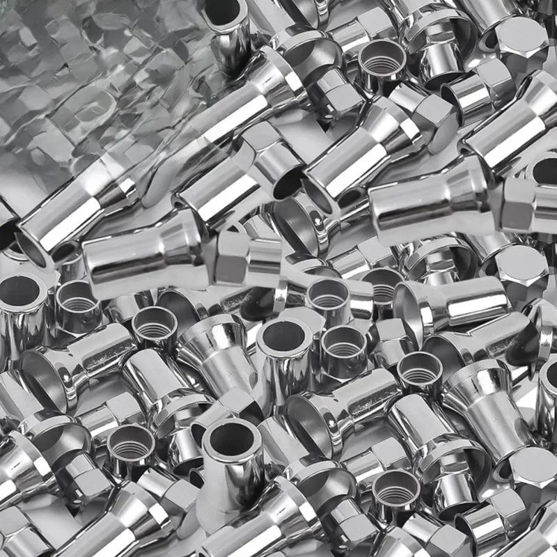 100 ~ 10 pièces TR413 chromé Snap-on voiture camion pneu Valve de pneu capuchon Hexagonal avec manchon couvercle pneu roue accessoires universels