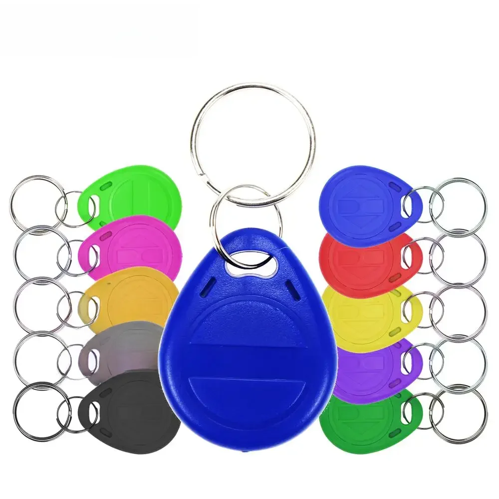 10 sztuk 125KHz T5577 piloty wielokrotnego zapisu duplikat Tag 5200 kopia zbliżeniowa karta dostępu ID Token Ring RFID Cloner brelok — 2