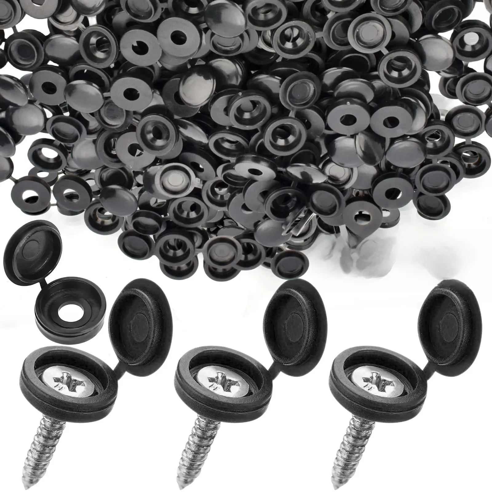 5/100PCS Klapp Kunststoff Schraube Kappe Abdeckung Muttern Falten Snap Schutzkappe Knopf Schraube Holz Möbel Dekorative muttern Schrauben Hardware