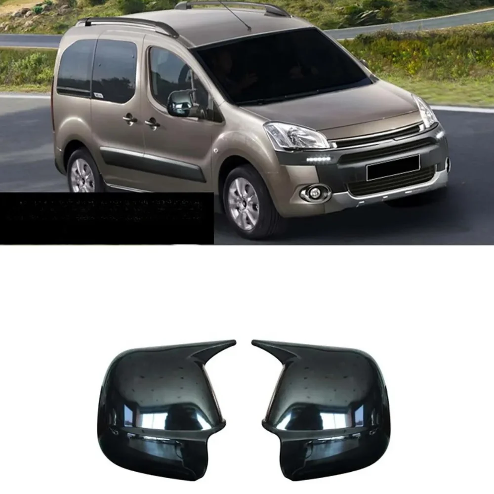 For Citroen Berlingo 2012 - 2019 Bat Style Mirror Cover Car Accessories Rearview Mirror Cover 2 Pieces Cover Tuning Parts